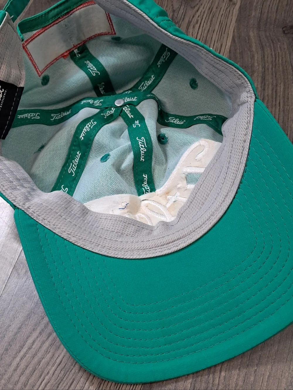 Titleist Pro V1 FootJoy Golf Hat Seafoam Green Adjustable Strapback Embroidered - Picture 5 of 7